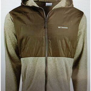 Columbia Jacket Mens Hooded Full-Zip Olive Lightweight Size L